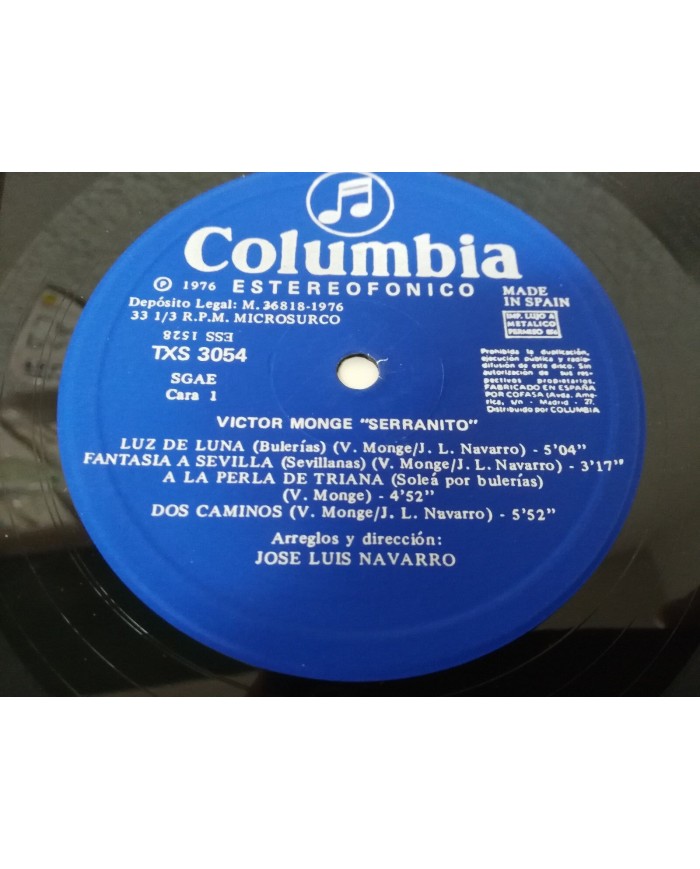 VICTOR MONGE SERRANITO - LP 12" VINILO VINYL 1976 VG/VG COLUMBIA SPAIN EDITION