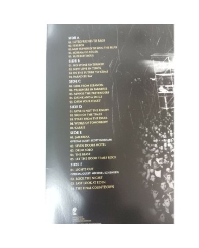 Europe Live at Sweeden Rock 30th Anniversary Show 2014 3x LP 12" Vinilo VG/VG Am