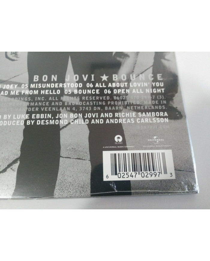 Bon Jovi Bounce 2016 Island Records - LP Vinilo 12" Nuevo - 4T