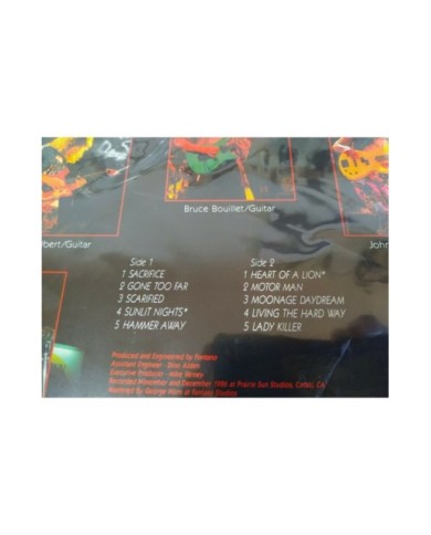 Racer X Second Heat Roadrunner 1987 Paul Gilbert - LP Vinilo 12" VG/VG - 3T