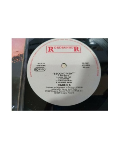 Racer X Second Heat Roadrunner 1987 Paul Gilbert - LP Vinilo 12" VG/VG - 3T