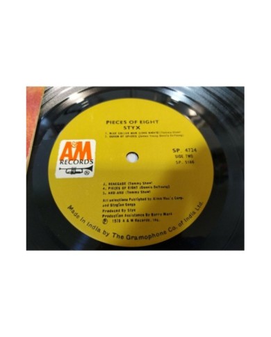 Styx Pieces of Eight - INDIA Edition 1978 A&M - LP Vinilo 12" VG/VG
