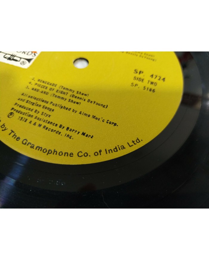 Styx Pieces of Eight - INDIA Edition 1978 A&M - LP Vinilo 12" VG/VG
