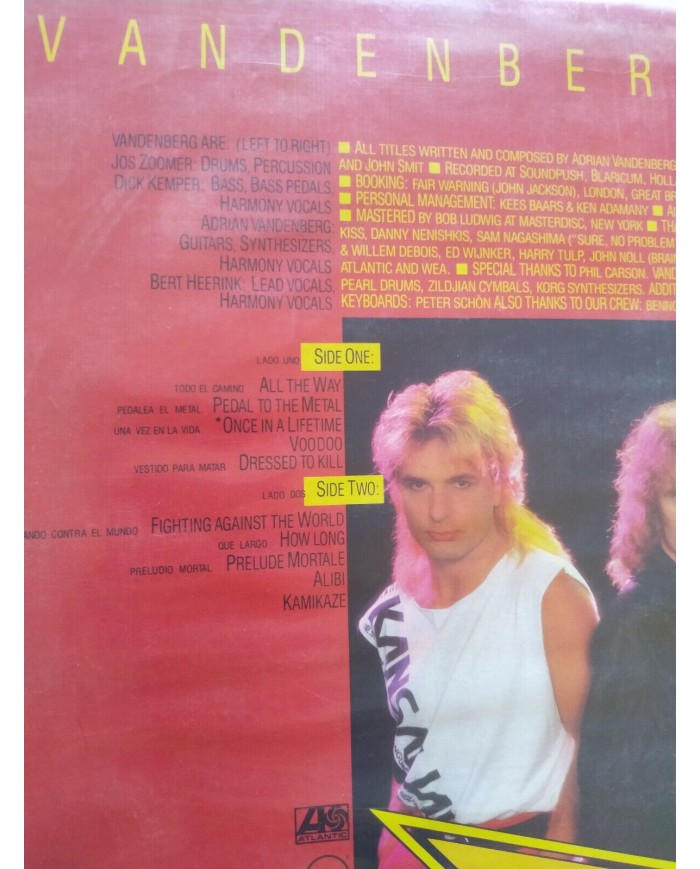Adrian Vandenberg Alibi MEXICO Edition 1985 - LP Vinilo 12" VG/VG - 3T