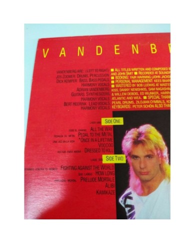 Adrian Vandenberg Alibi MEXICO Edition 1985 - LP Vinilo 12" VG/VG - 3T