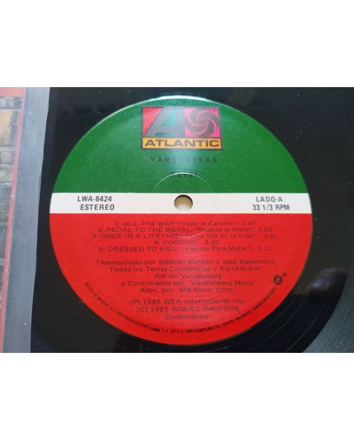 Adrian Vandenberg Alibi MEXICO Edition 1985 - LP Vinilo 12" VG/VG - 3T