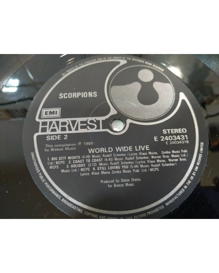 Scorpions World Wide Live UK Edition 1985 Harvest - 2 x LP Vinilo 12" VG/VG 4T