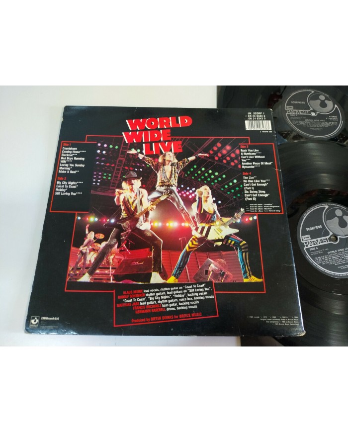 Scorpions World Wide Live UK Edition 1985 Harvest - 2 x LP Vinilo 12" VG/VG 4T