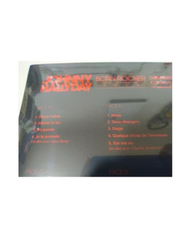 Johnny Hallyday Born Rocker Tour Omnisports Paris 3x LP Vinilo Rojo 12" NUEVO 4T