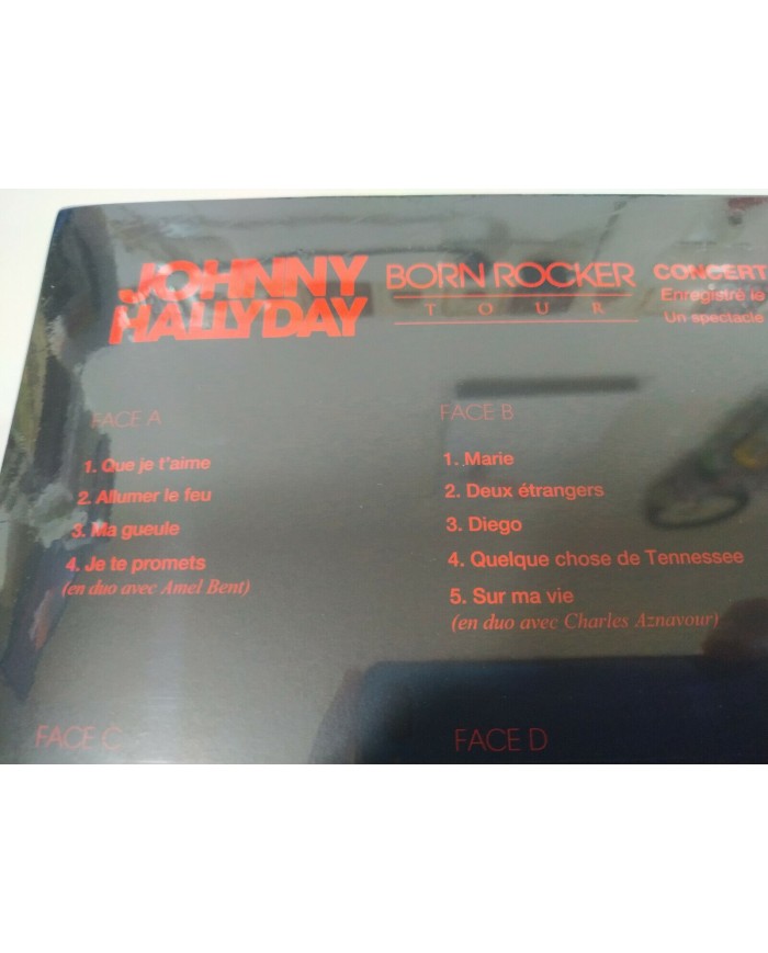 Johnny Hallyday Born Rocker Tour Omnisports Paris 3x LP Vinilo Rojo 12" NUEVO 4T