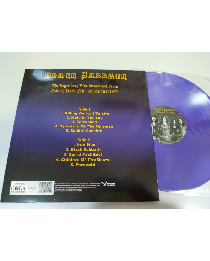 Black Sabbath Masters of the Grave Limited Edition Purple Vinyl LP Vinilo 12"
