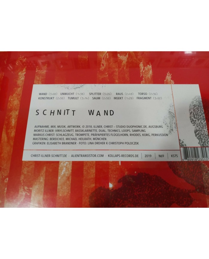 Schnitt Wand 2019 - LP Vinilo 12" NUEVO - 4T