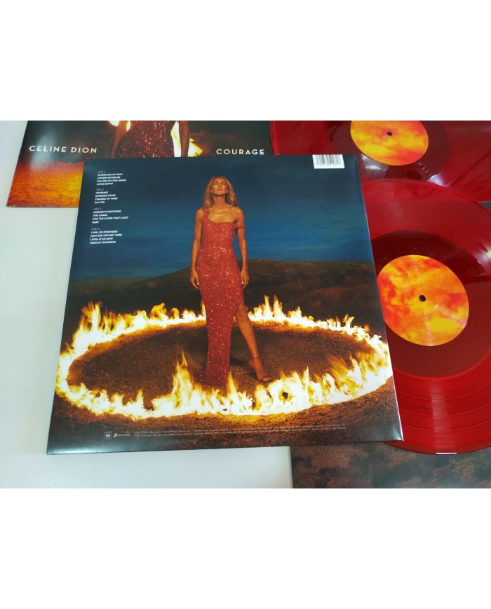 Celine Dion Courage Limited Coloured vinyl 2019 - 2 x LP Vinilo 12" VG+/VG+ 2T
