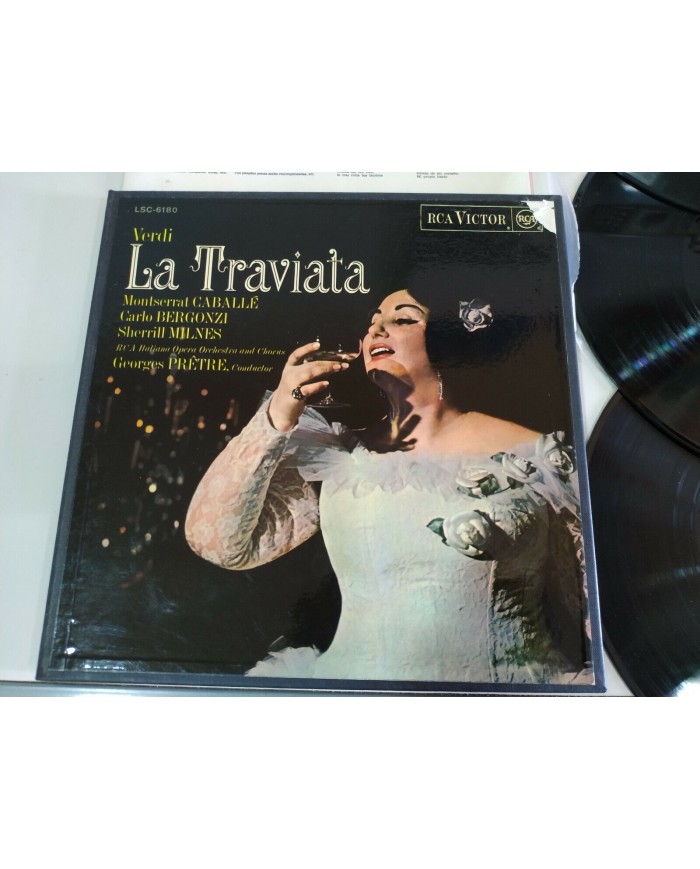La traviata Verdi Montserrat Caballe Bergonzi 1968 - 3 x LP Vinilo 12" VG/VG 2T