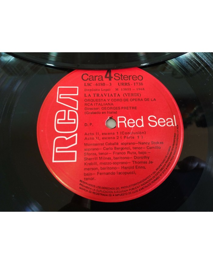 La traviata Verdi Montserrat Caballe Bergonzi 1968 - 3 x LP Vinilo 12" VG/VG 2T