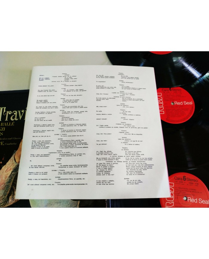 La traviata Verdi Montserrat Caballe Bergonzi 1968 - 3 x LP Vinilo 12" VG/VG 2T