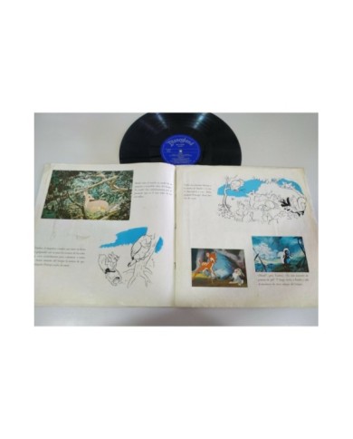 Bambi Walt disney Banda Sonora y Cuento Castellano 1970 LP Vinilo 12" G+/G+ 2T
