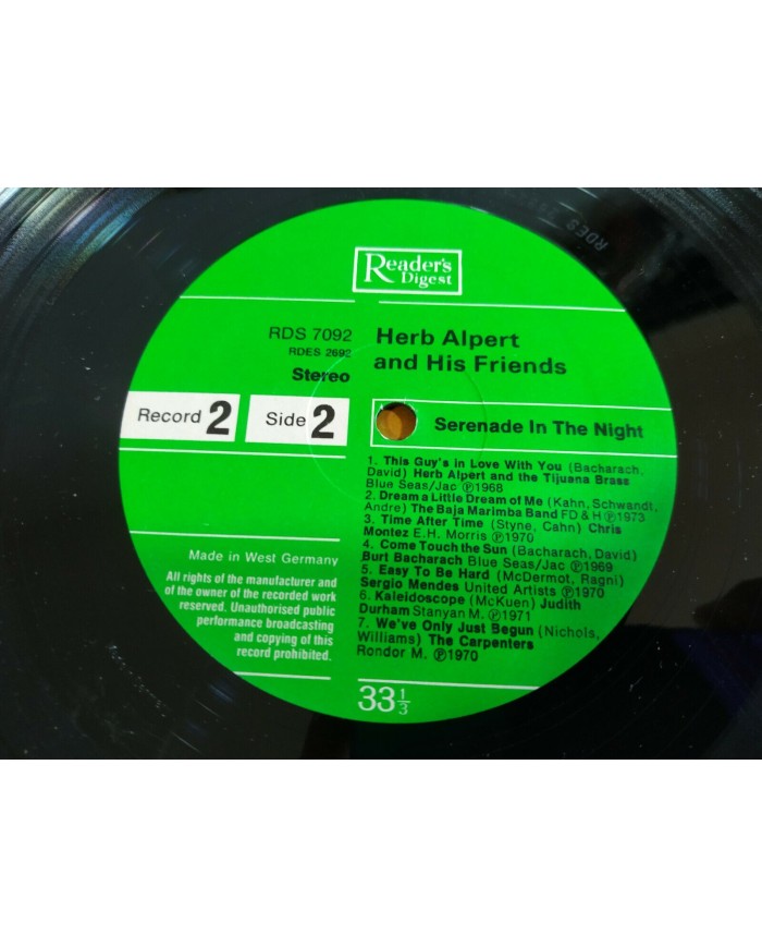 Herb Alpert & His Friends Box Collection German Ed 8 x LP 12" Vinilo VG/VG - 3T