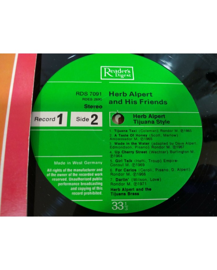 Herb Alpert & His Friends Box Collection German Ed 8 x LP 12" Vinilo VG/VG - 3T