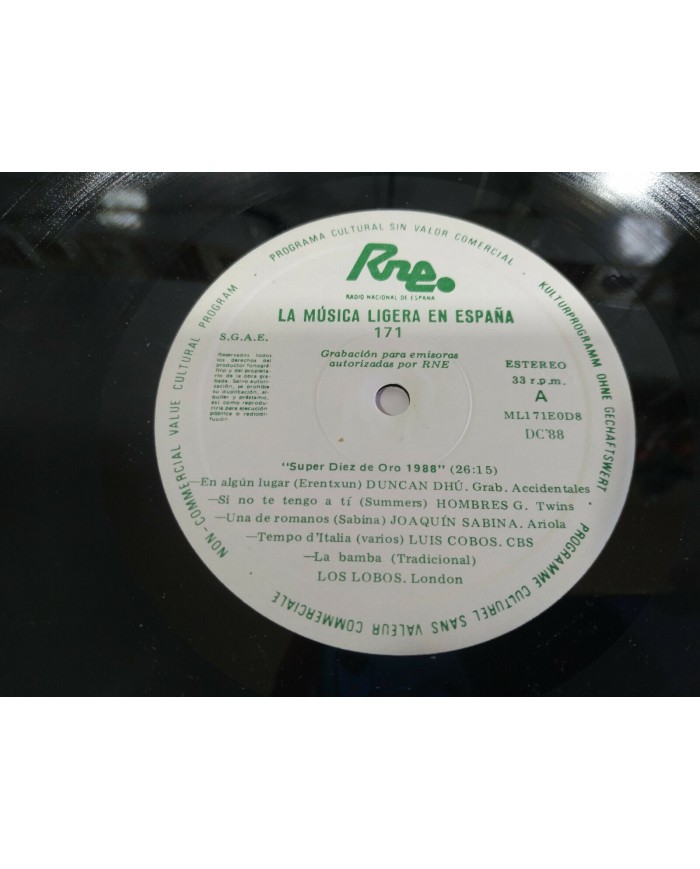 RNE Promocional White Label Tino Casal Mecano Hombres G LP 12" Vinilo VG/VG - 3T