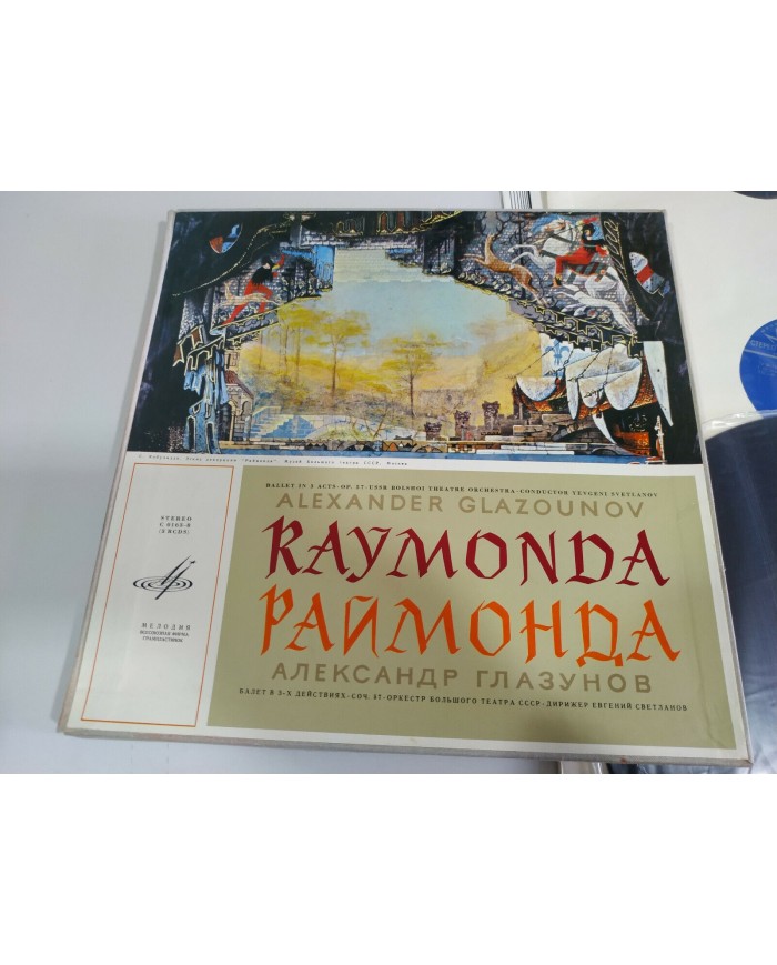 Glazounov Raymonda Rusia Edition Box 3 x LP + Libreto 12" Vinilo VG/VG 3T