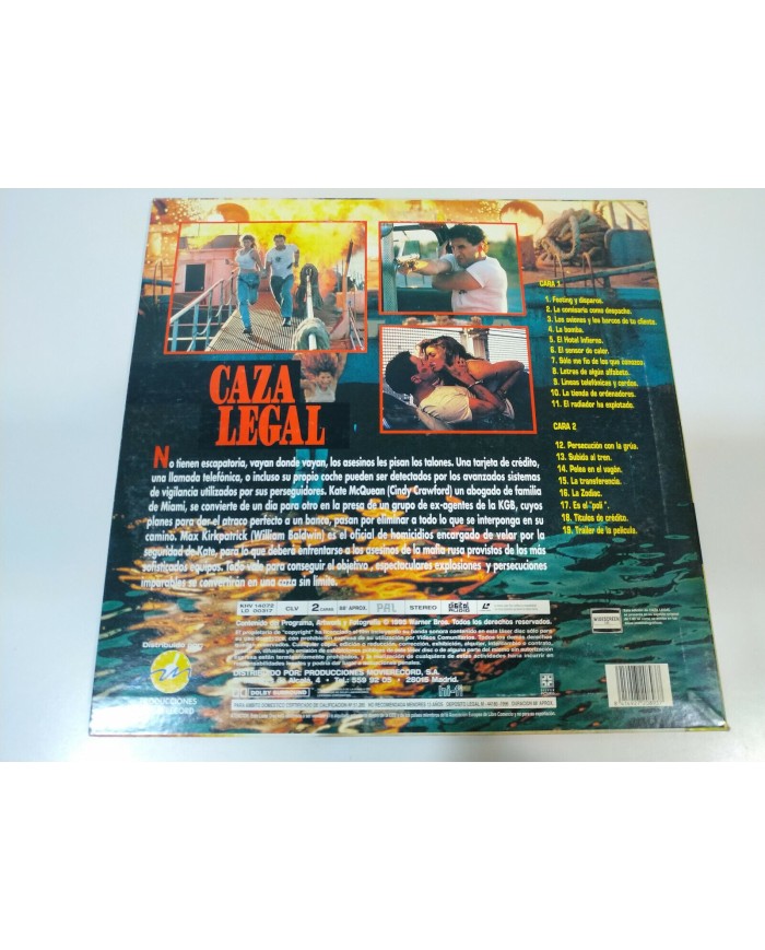 Caza Legal Cindy Crawford William Baldwin - Laserdisc LD ESPA?OL Caza Legal Cindy Crawford William Baldwin - Laserdisc LD ESPA?OL