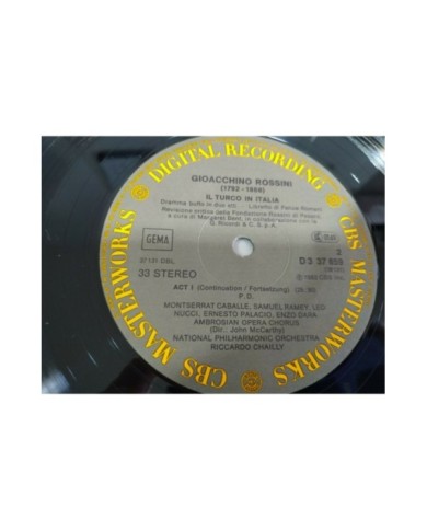 Rossini Il Turco In Italia 1982 German Box 3 x LP + Libreto 12" Vinilo VG/VG 3T