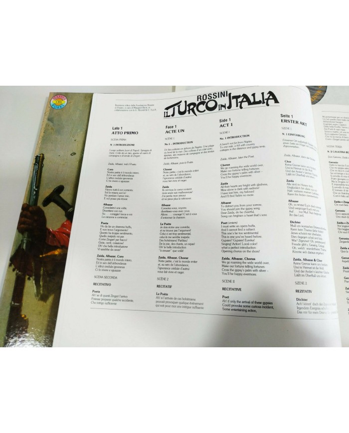 Rossini Il Turco In Italia 1982 German Box 3 x LP + Libreto 12" Vinilo VG/VG 3T
