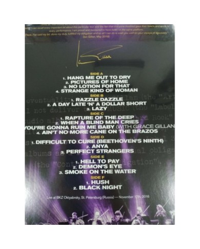 Ian Gillan Contractual Obligation Live St Petersburg 3 x LP Vinilo 12" NUEVO 3T