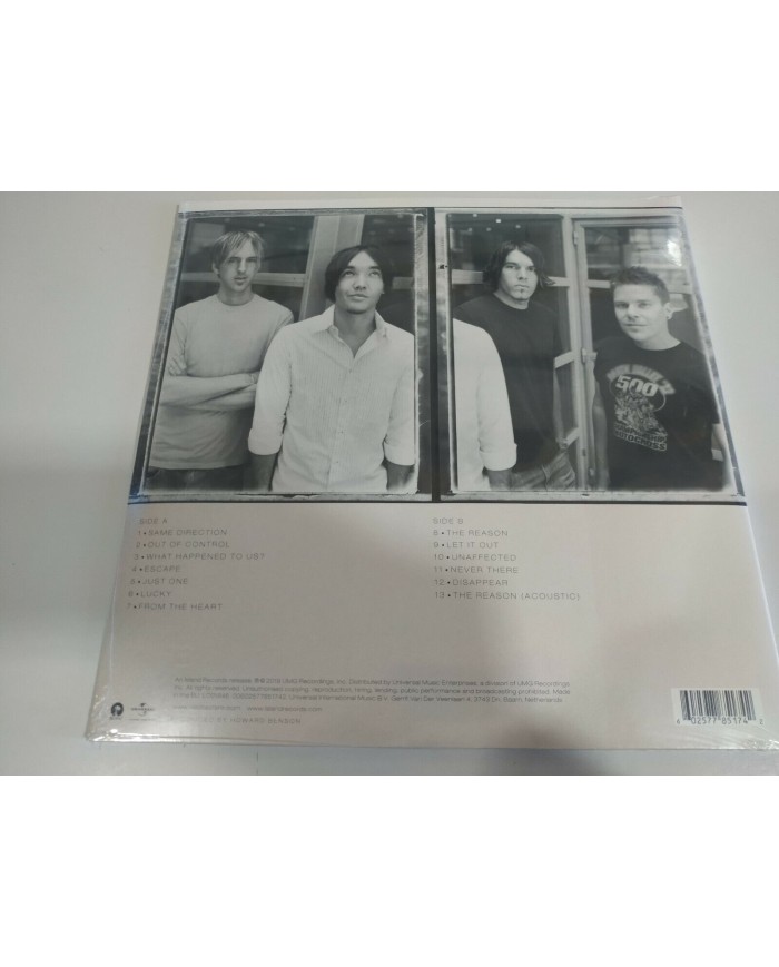 Hoobastank The Reason - 2019 Island EU Edition - LP Vinilo 12" Nuevo - 4T