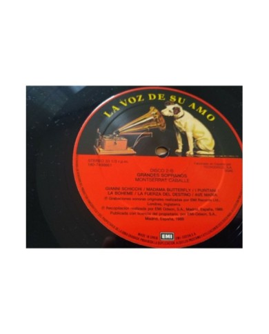 Grandes Tenores Sopranos Pavarotti Callas Caballe - 5 x LP Vinilo 12" VG/VG - 3T