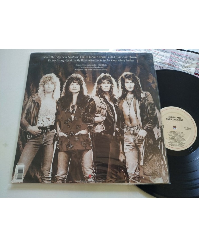 Hurricane Over the Edge 1988 Enigma Records USA Ed - LP 12" Vinilo VG/VG - 4T