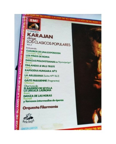 Karajan Clasicos Populares Borodin Sibelius Box - 5 x LP 12" Vinilo VG/VG - 3T