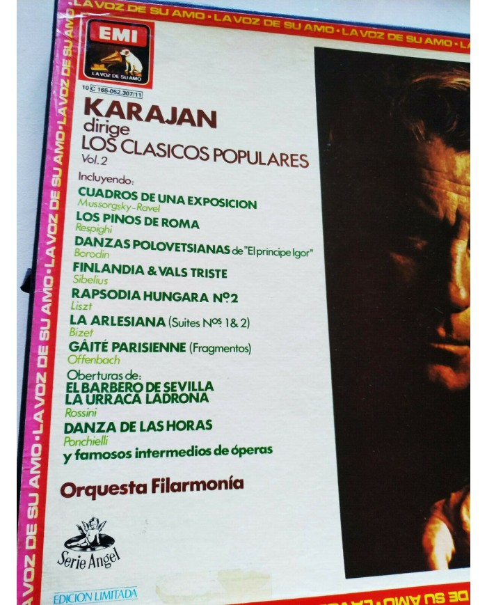 Karajan Clasicos Populares Borodin Sibelius Box - 5 x LP 12" Vinilo VG/VG - 3T