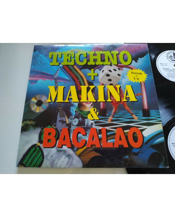 Techno + Makina & Bacalao Compilation 1992 - 2 x LP Vinilo 12" VG/VG - 3T