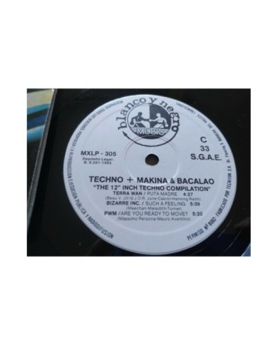 Techno + Makina & Bacalao Compilation 1992 - 2 x LP Vinilo 12" VG/VG - 3T
