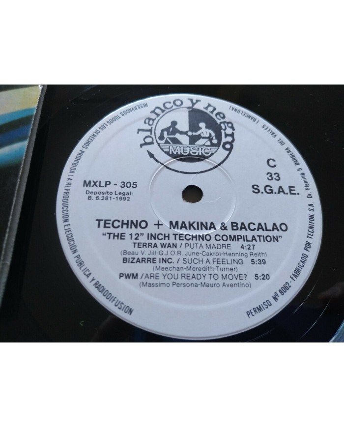 Techno + Makina & Bacalao Compilation 1992 - 2 x LP Vinilo 12" VG/VG - 3T