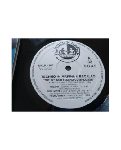 Techno + Makina & Bacalao Compilation 1992 - 2 x LP Vinilo 12" VG/VG - 3T