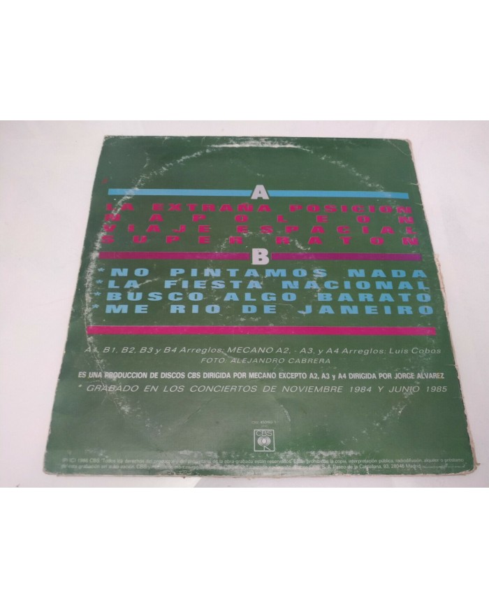 Mecano Lo Ultimo de Mecano 1986 CBS Spain Edition - LP Vinilo 12" G/VG - 3T