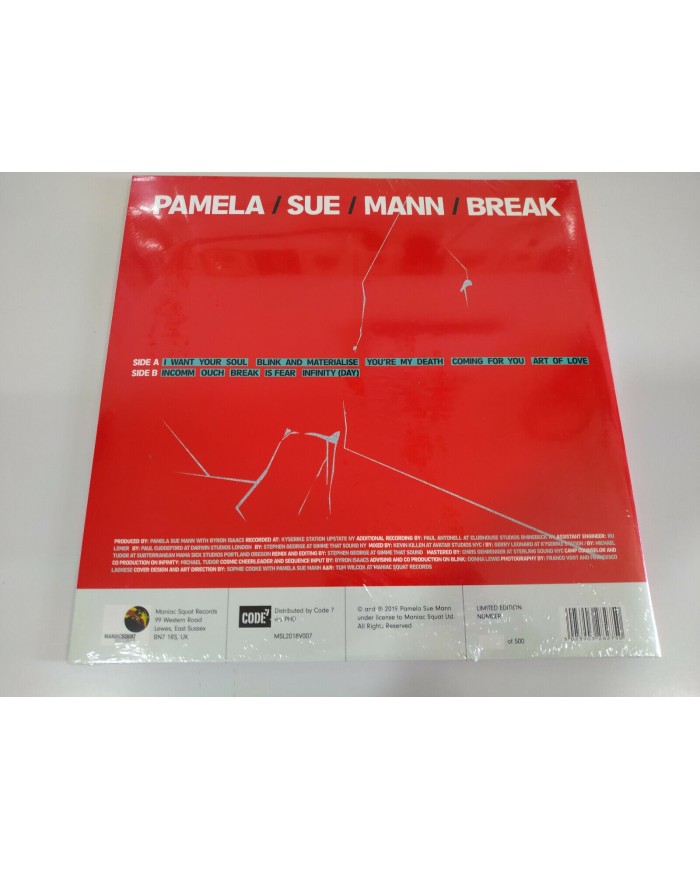 Pamela Sue Mann Break 2019 Limited to 500 Copies LP Vinilo 12" NUEVO - 4T
