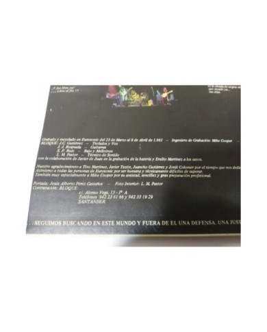 BLOQUE MUSICA PARA LA LIBERTAD LP VINILO VINYL 12" VG+/VG CHAPA GATEFOLD 1981 3T