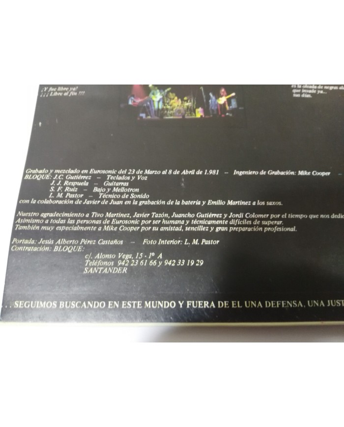 BLOQUE MUSICA PARA LA LIBERTAD LP VINILO VINYL 12" VG+/VG CHAPA GATEFOLD 1981 3T