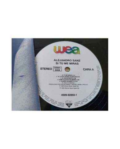 Alejandro Sanz Si Tu Me Miras First Press 1993 - LP 12" Vinilo - VG/VG - 4T