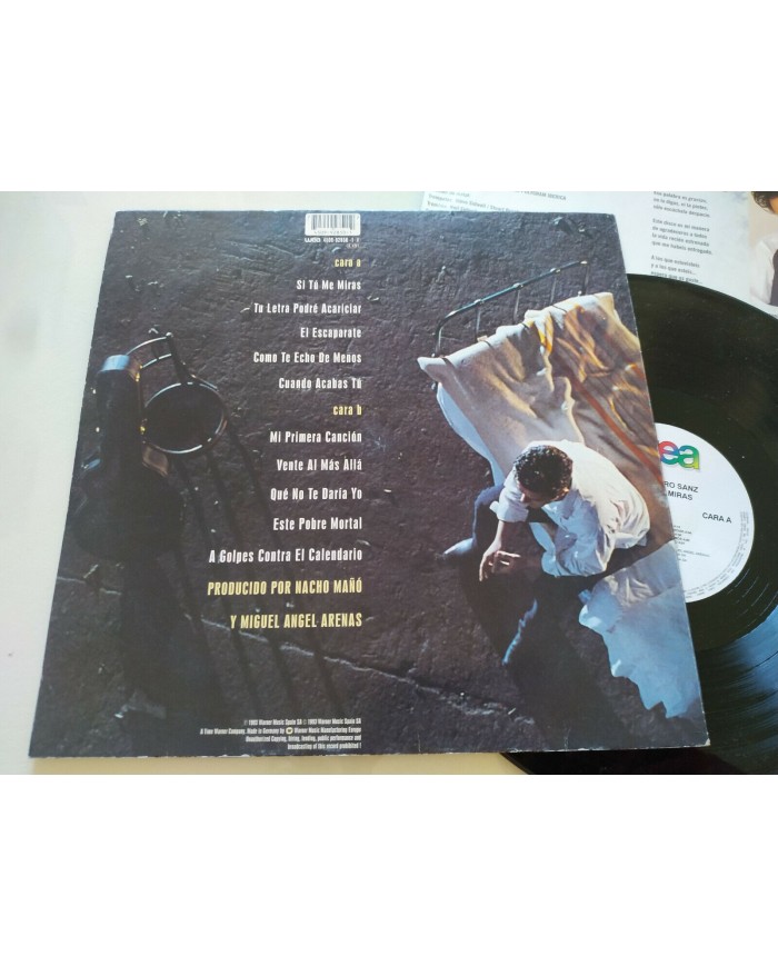 Alejandro Sanz Si Tu Me Miras First Press 1993 - LP 12" Vinilo - VG/VG - 4T