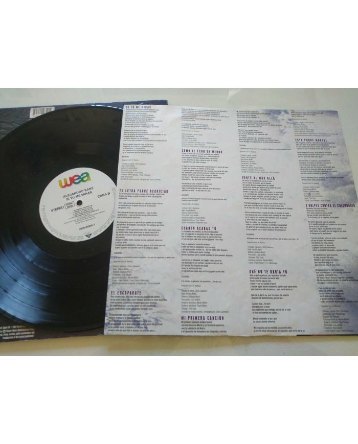 Alejandro Sanz Si Tu Me Miras First Press 1993 - LP 12" Vinilo - VG/VG - 4T