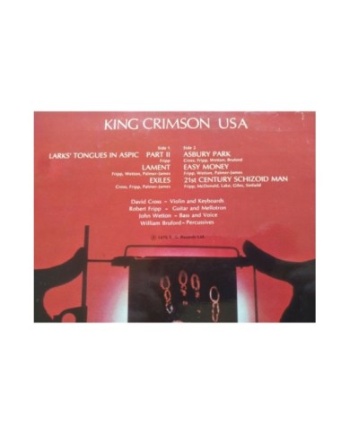 King Crimson U.S.A. USA 1975 Polydor Spain Edition - LP Vinilo 12" VG/VG