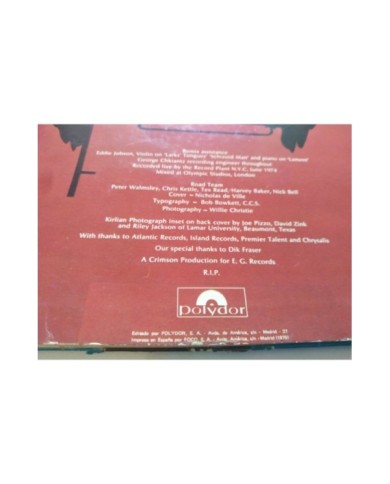 King Crimson U.S.A. USA 1975 Polydor Spain Edition - LP Vinilo 12" VG/VG