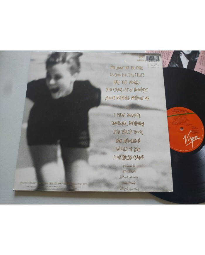 Belinda Carlisle Live your Life By Free 1991 Virgin - LP Vinilo 12" VG/VG Am