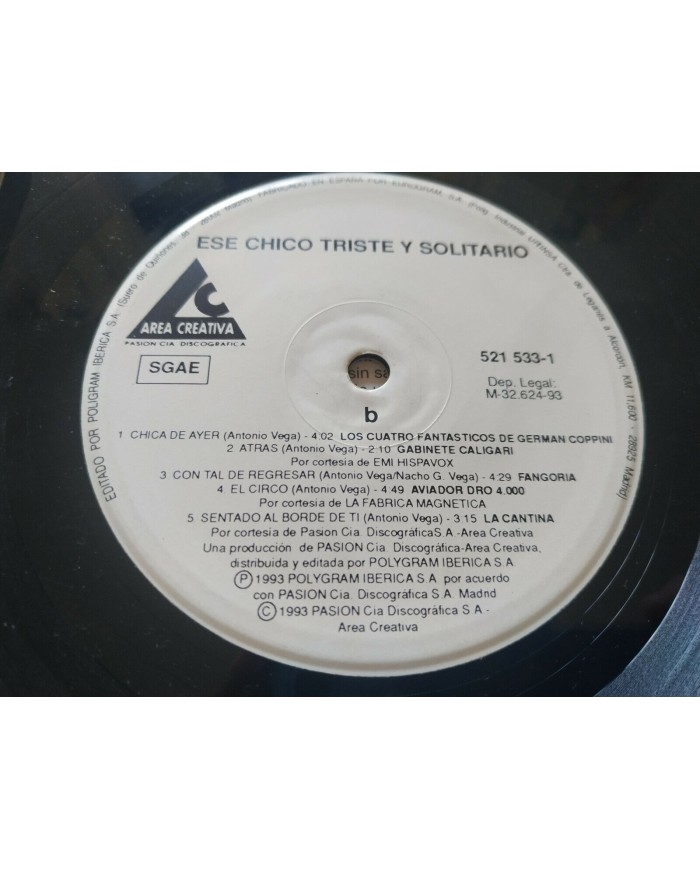 Antonio Vega Ese Chico Triste y Solitario 1993 - 2 x LP Vinilo 12" VG/VG 3T