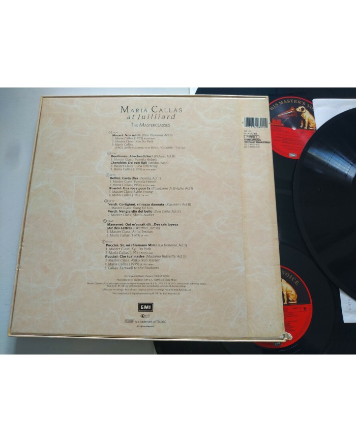Maria Callas At Juillard The Masterclasses EMI 1987 - 3 x LP 12" Vinilo VG/VG